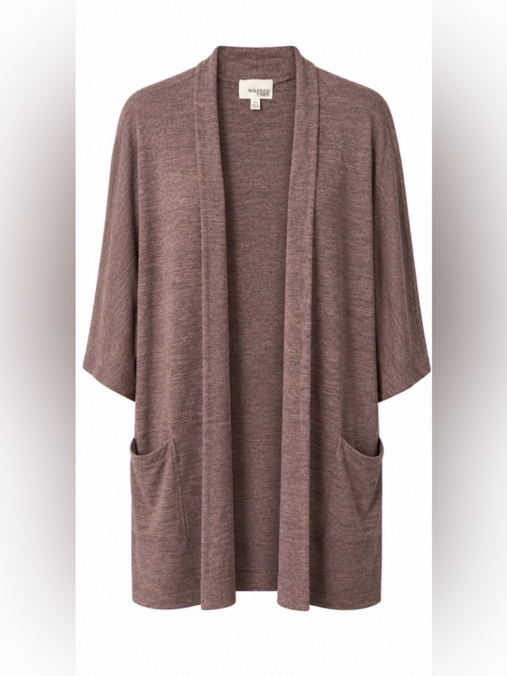 Wilfred Free Aritzia Open Front Cardigan XS Taupe Knit Duster